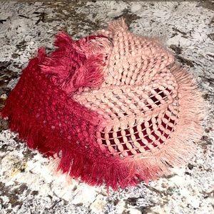 NWT Steve Madden Open Knit Fringe Infinity Loop Cowl Scar